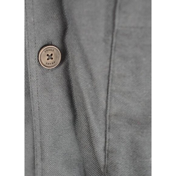 Frame Brushed Cotton And Tencel-blend Twill‎ Shirt In Shadow Grey Sz L - Picture 4 of 8